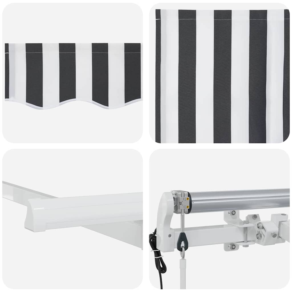 Einziehbare Markise Anthrazit 300 x 200 cm Stoff