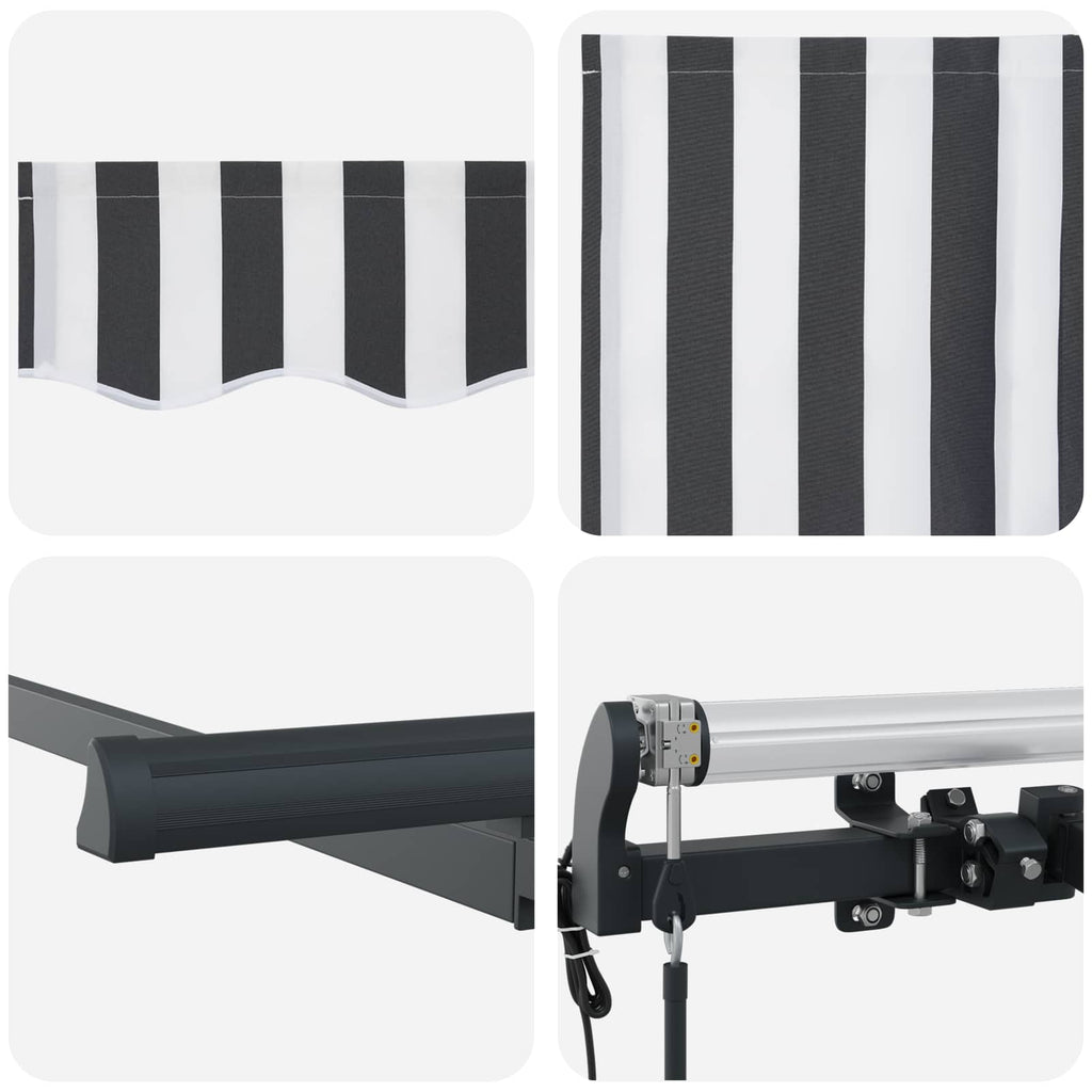 Einziehbare Markise Anthrazit 300 x 200 cm Stoff