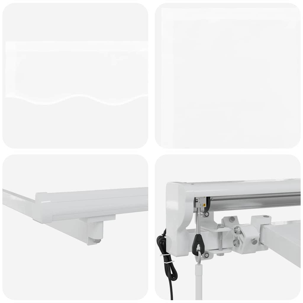 Markisenrahmen Weiß 300 x 200 cm Polyester mit PU-Beschichtung