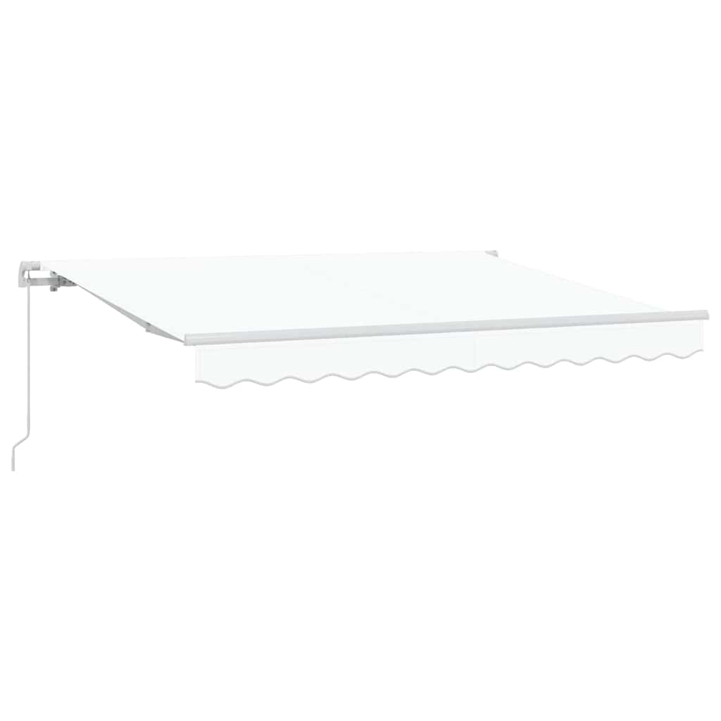 Einziehbare Markise Weiß 300 x 200 cm Stoff