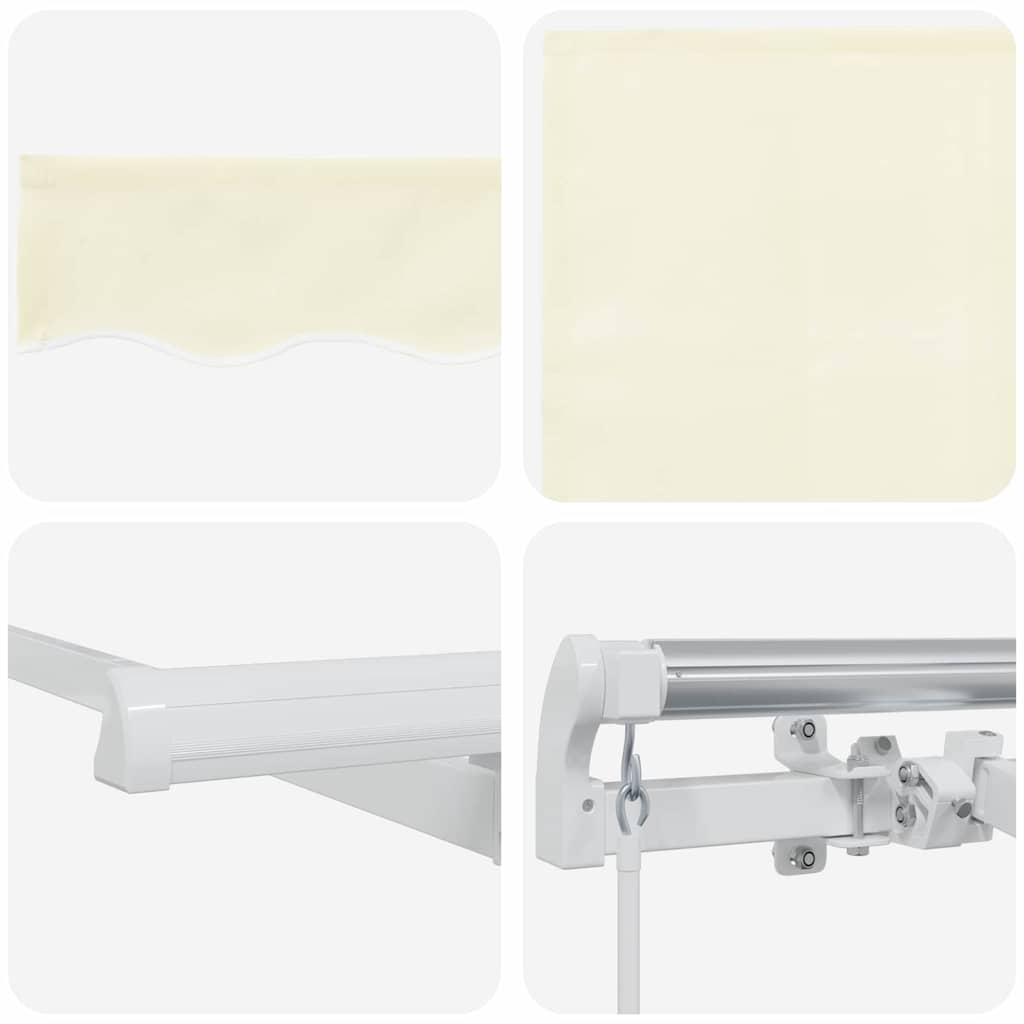 Einziehbare Markise Creme 350 x 200 cm Stoff