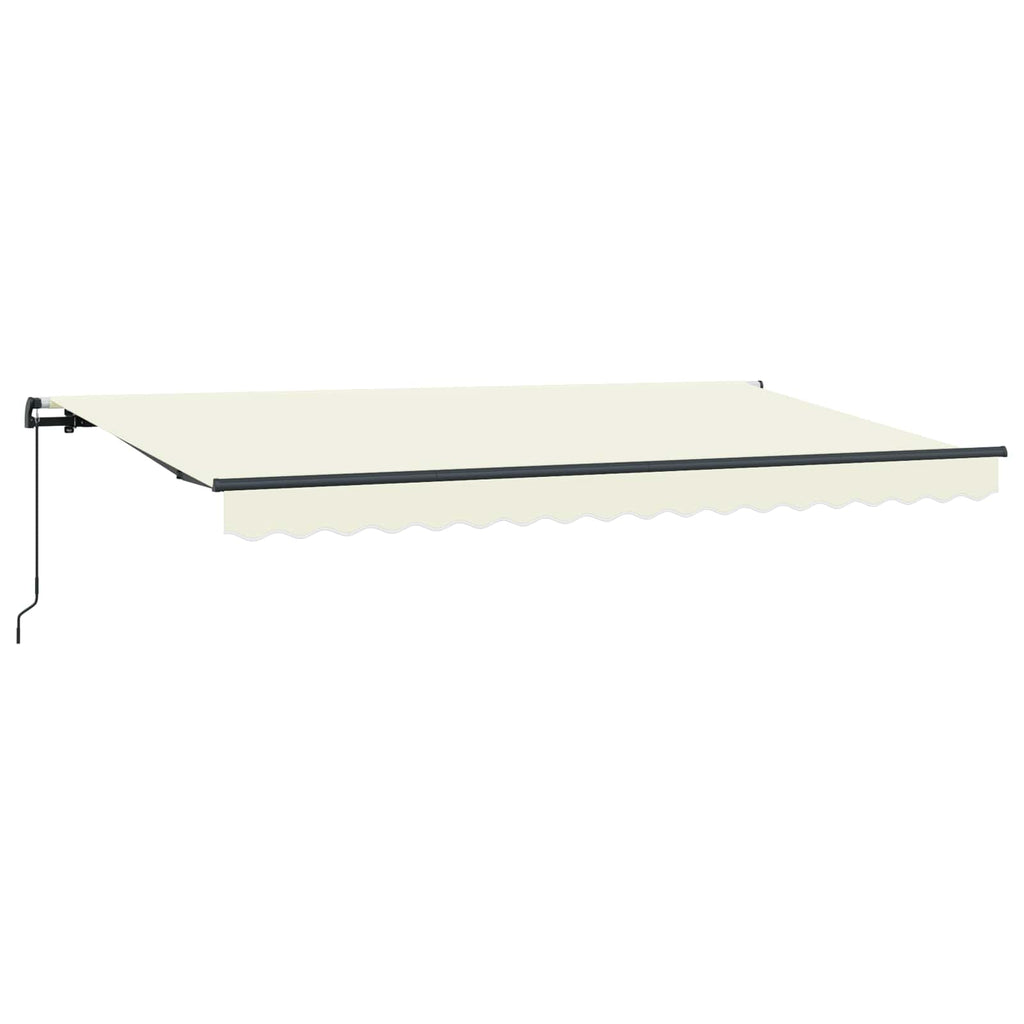 Einziehbare Markise Creme 350 x 200 cm Stoff