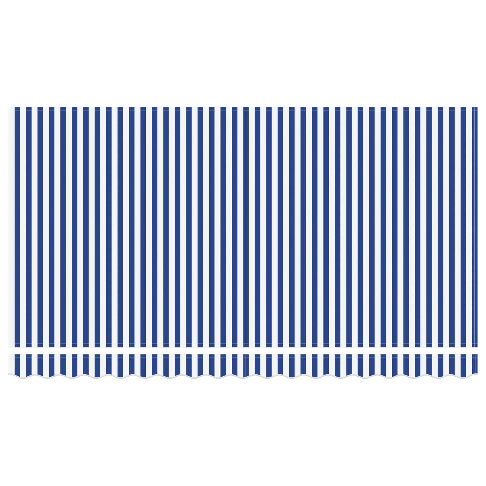 Einziehbare Markise Gestreift Blau 350 x 200 cm Stoff