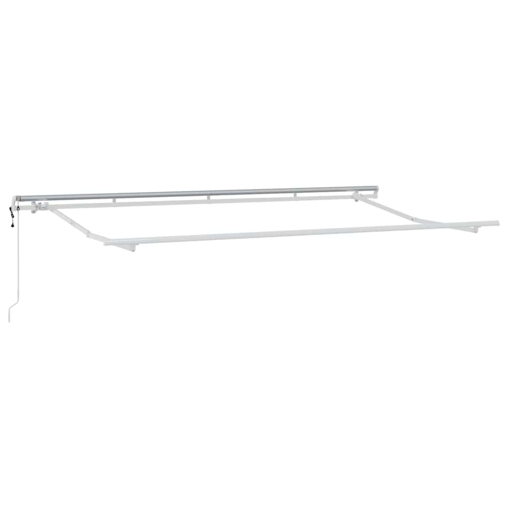 Einziehbare Markise Gestreift Blau 350 x 200 cm Stoff