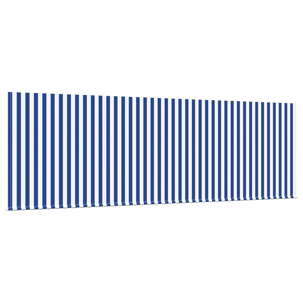 Einziehbare Markise Blau und Weiß 350 x 200 cm