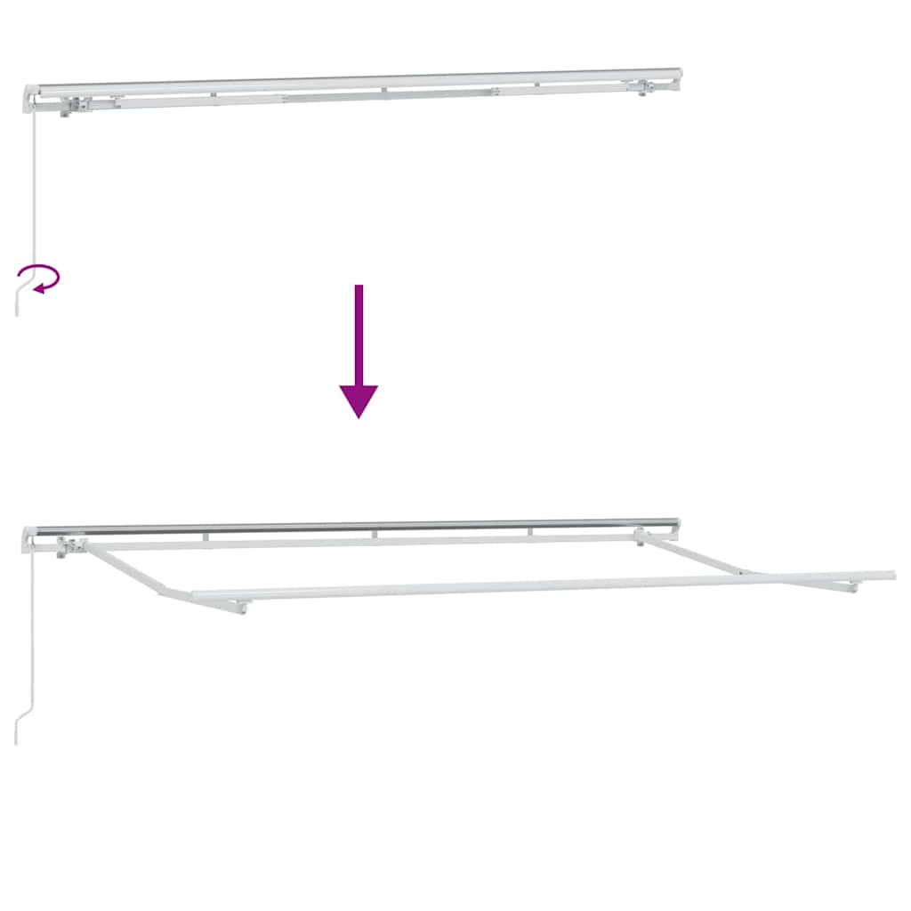 Einziehbare Markise Anthrazit 350 x 200 cm