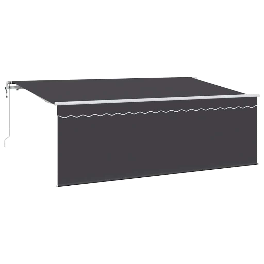 Einziehbare Markise Anthrazit 350 x 200 cm