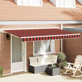 Einziehbare Markise Orange 350 x 200 cm Stoff