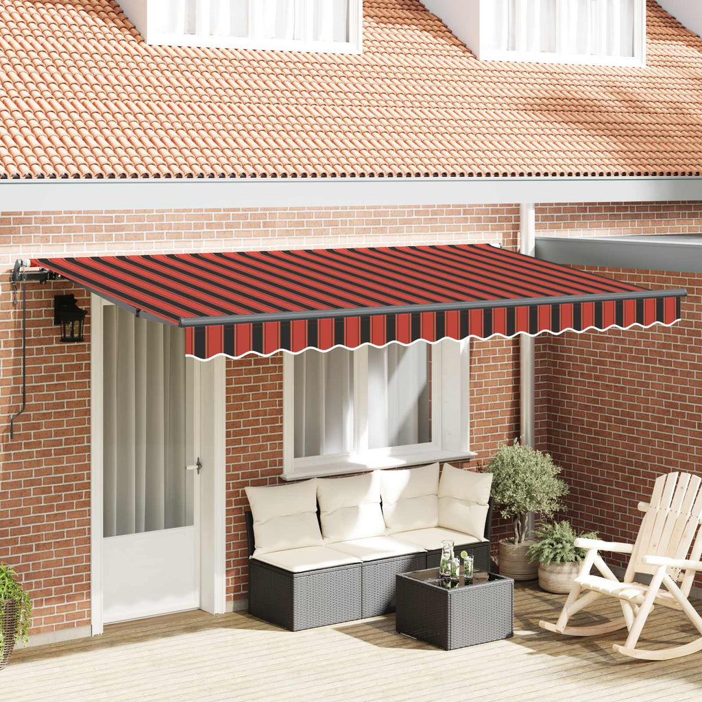 Einziehbare Markise Orange 350 x 200 cm Stoff