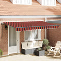 Einziehbare Markise Orange 350 x 200 cm Stoff