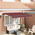 Einziehbare Markise Bordeauxrot 350 x 200 x 165 cm Stoff