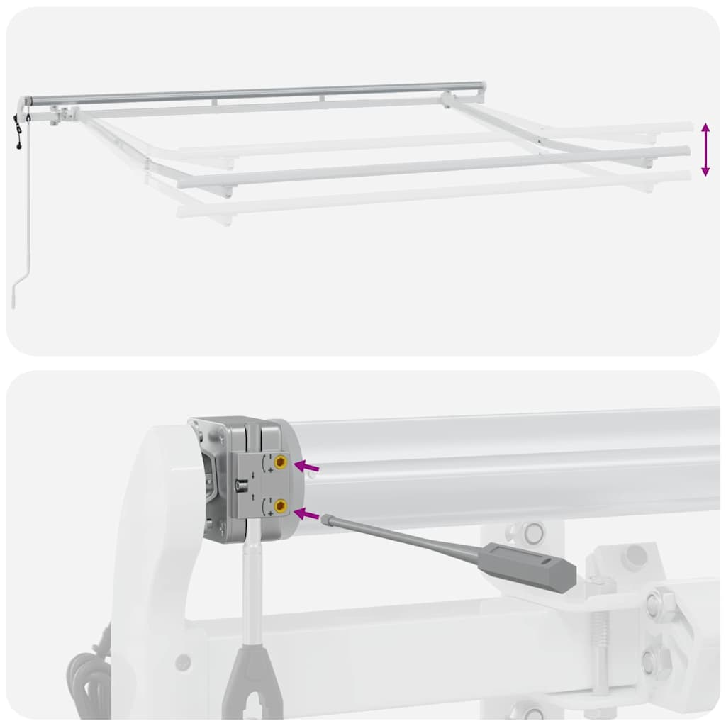 Einziehbare Markise Braun 350 x 200 cm Stoff