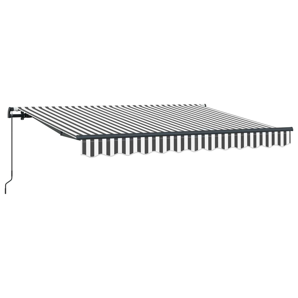 Einziehbare Markise Anthrazit 350 x 200 cm Stoff