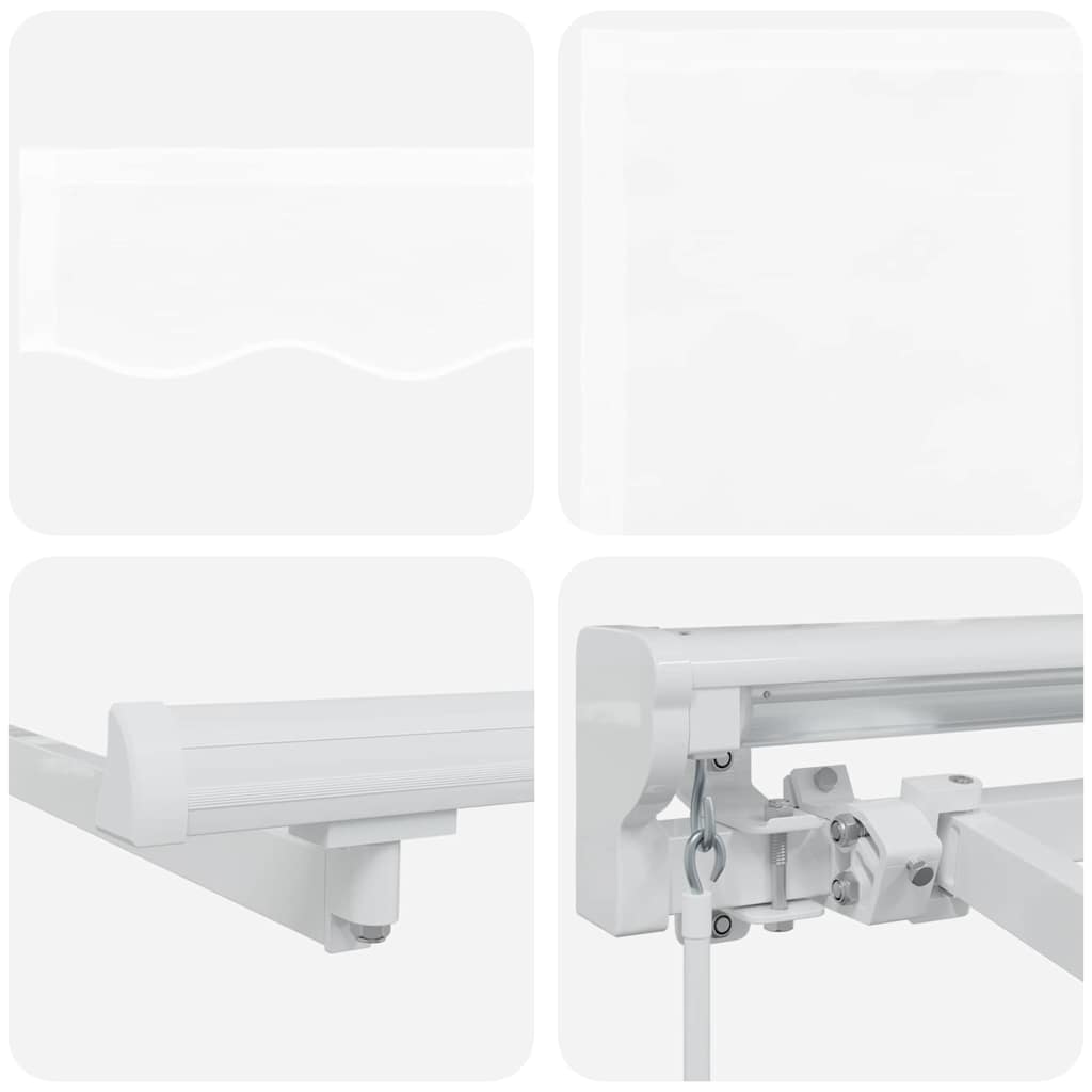 Markisenrahmen Weiß 350 x 200 cm Polyester mit PU-Beschichtung