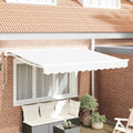Markisenrahmen Weiß 350 x 200 cm Polyester mit PU-Beschichtung