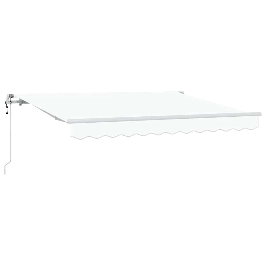 Einziehbare Markise Weiß 350 x 200 cm Stoff