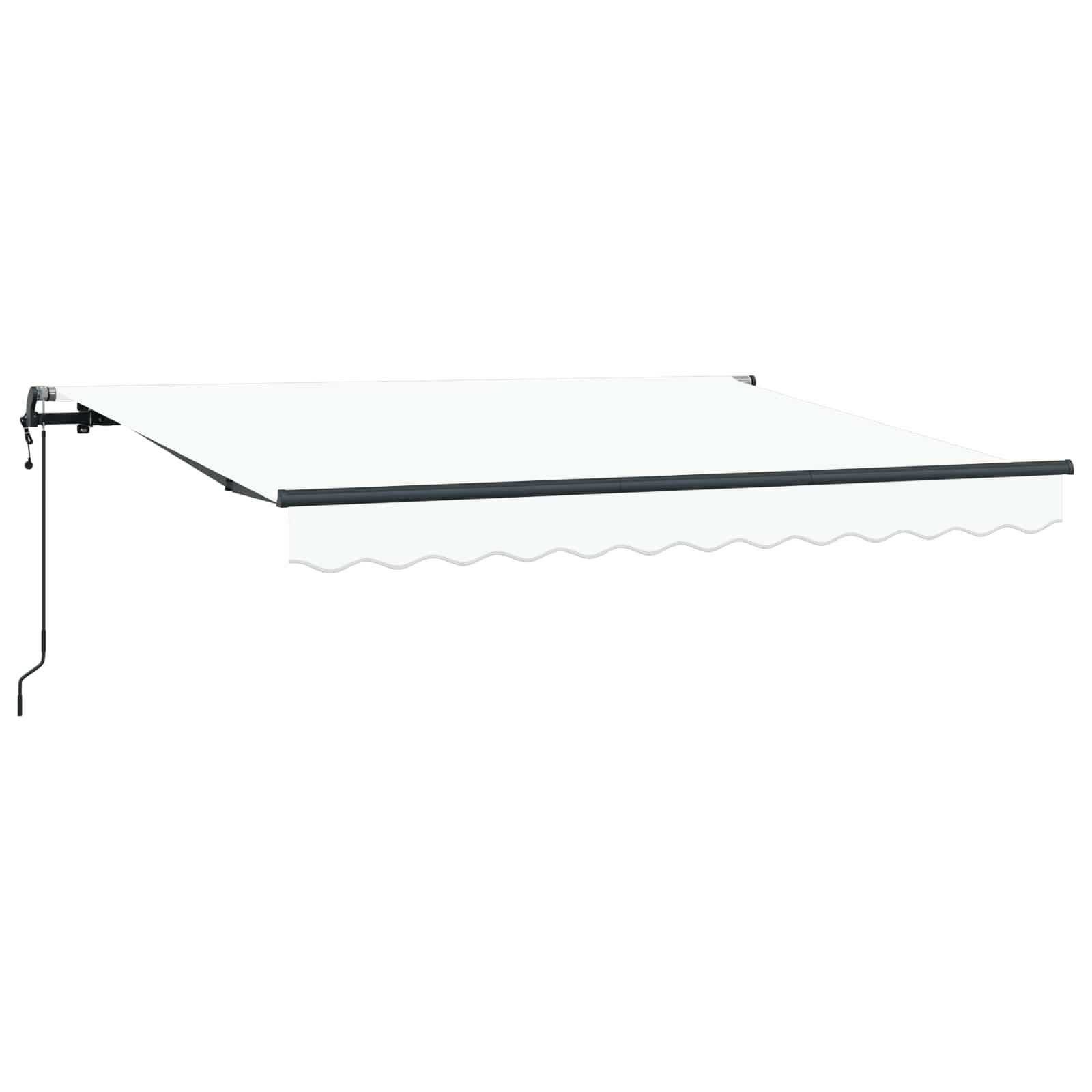 Einziehbare Markise Weiß 350 x 200 cm Stoff