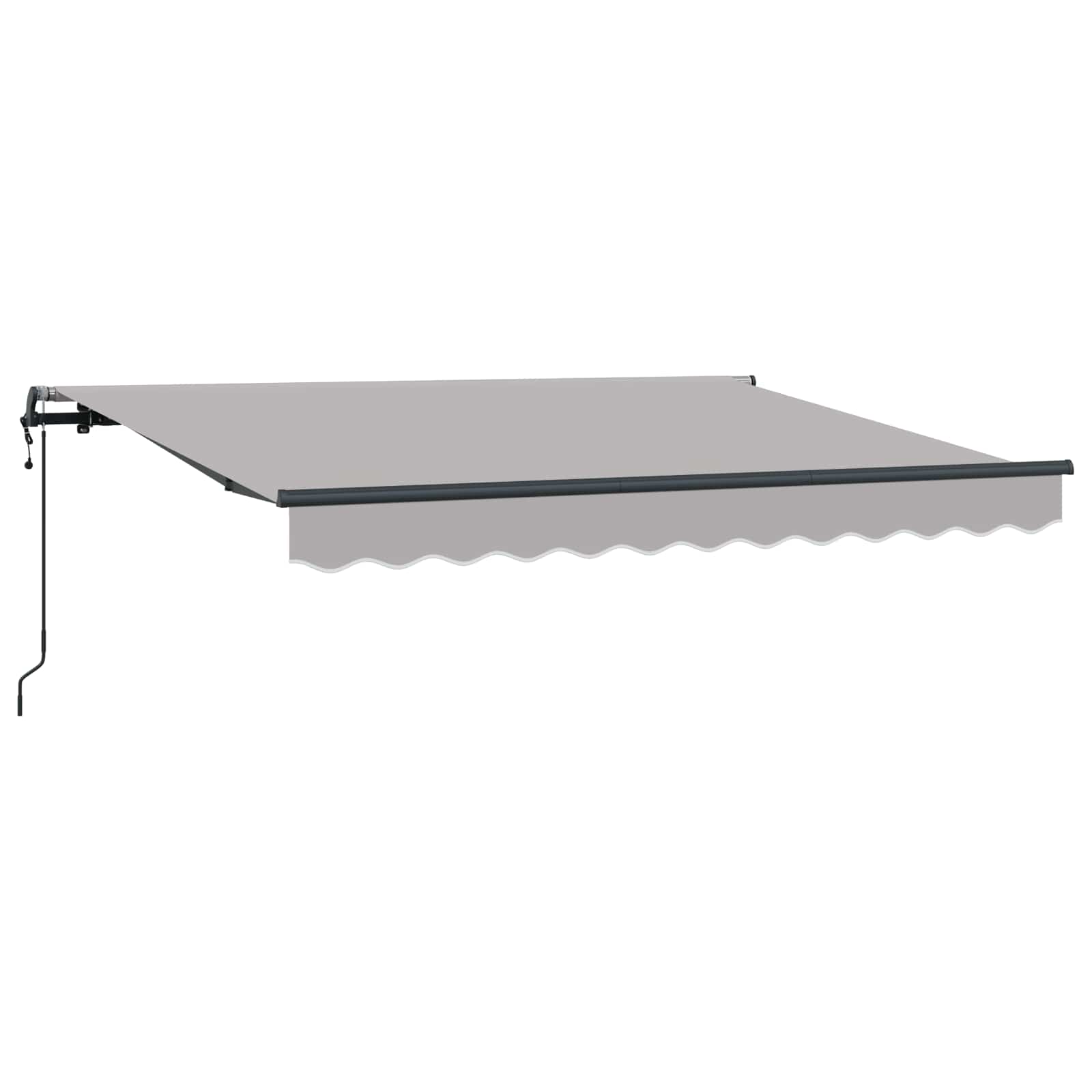 Einziehbare Markise Hellgrau 350 x 200 cm Stoff