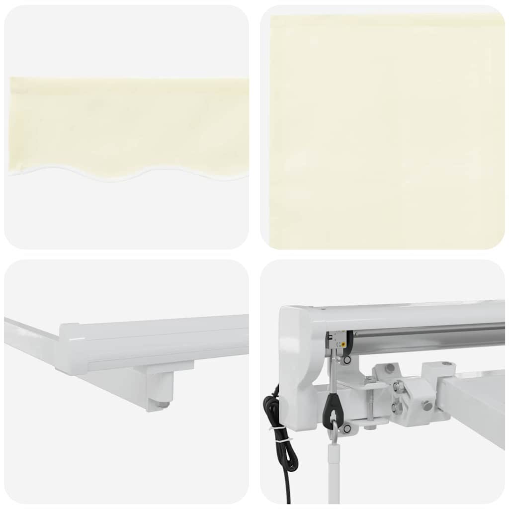 Markisenrahmen Creme 400 x 200 cm Polyester mit PU-Beschichtung