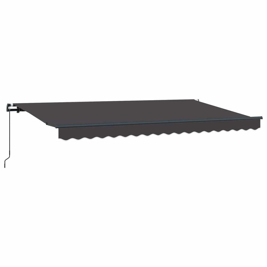 Einziehbare Markise Anthrazit 400 x 200 cm Stoff