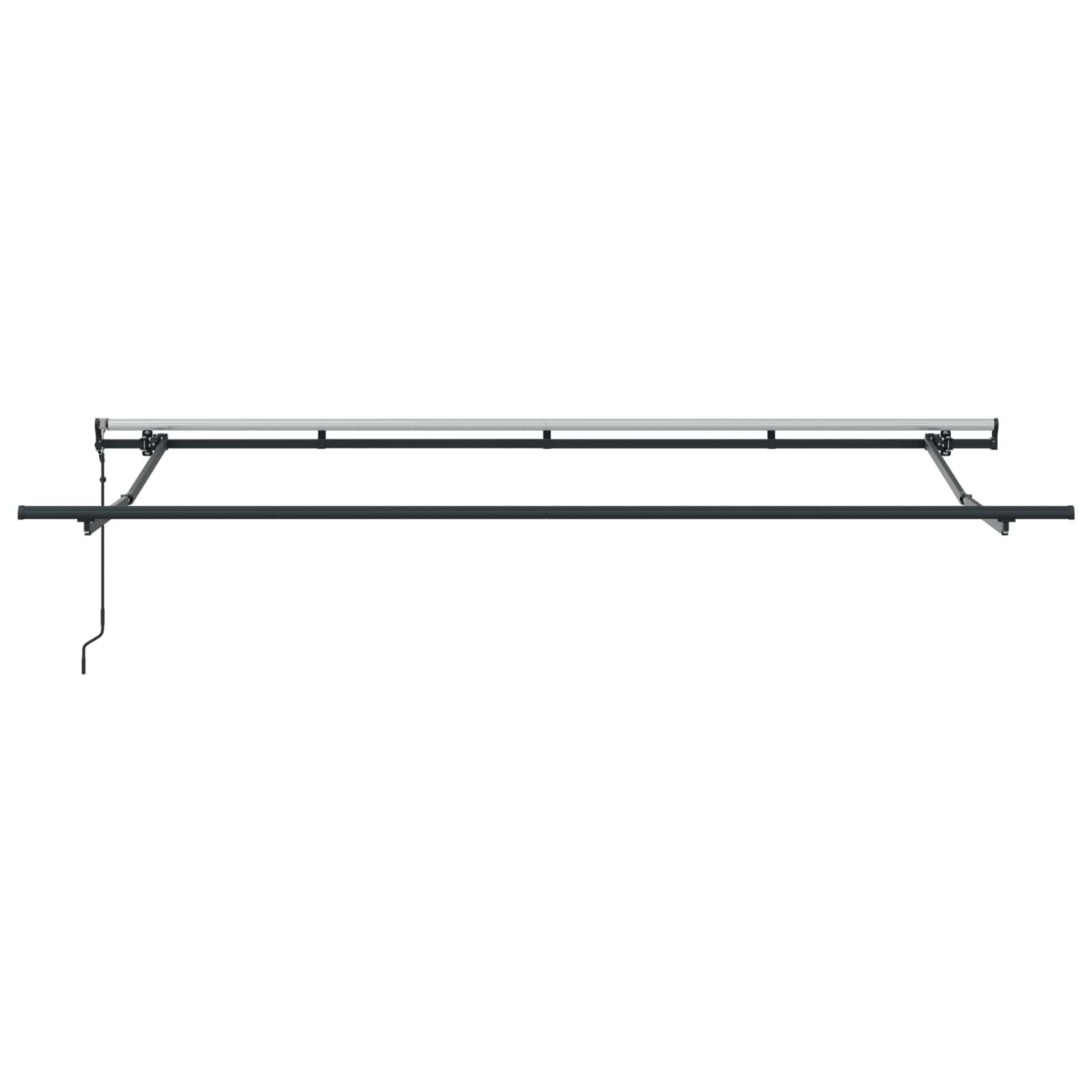 Einziehbare Markise Anthrazit 400 x 200 cm Stoff