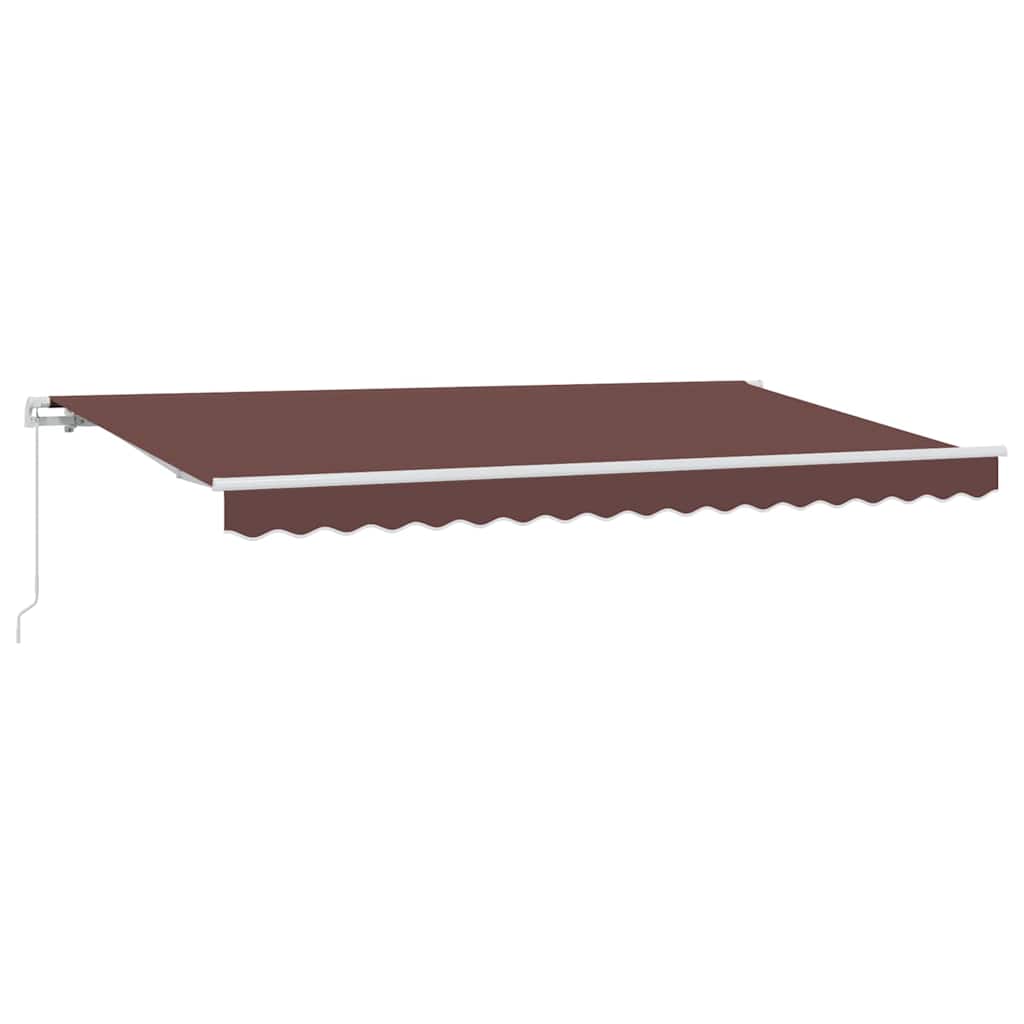 Einziehbare Markise Braun 400 x 200 cm Stoff