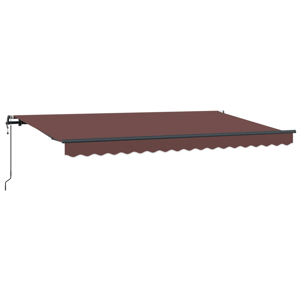 Einziehbare Markise Braun 400 x 200 cm Stoff