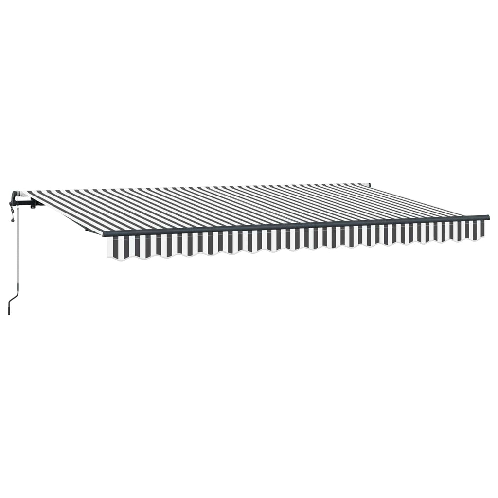 Einziehbare Markise Anthrazit 400 x 200 cm Stoff