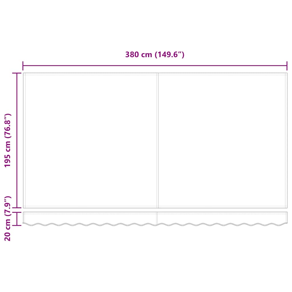Markisenrahmen Mehrfarbig 400 x 200 cm