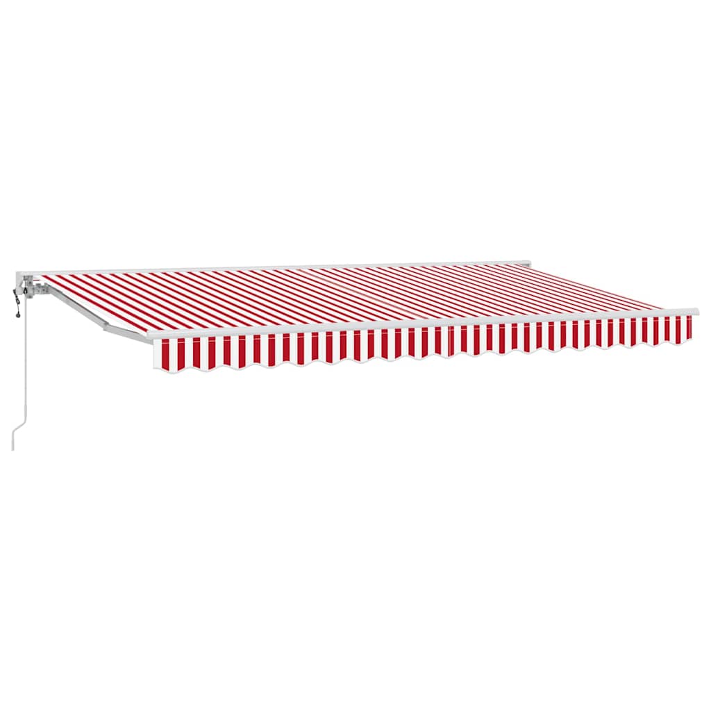 Markisenrahmen Rot und Weiß 400 x 200 cm