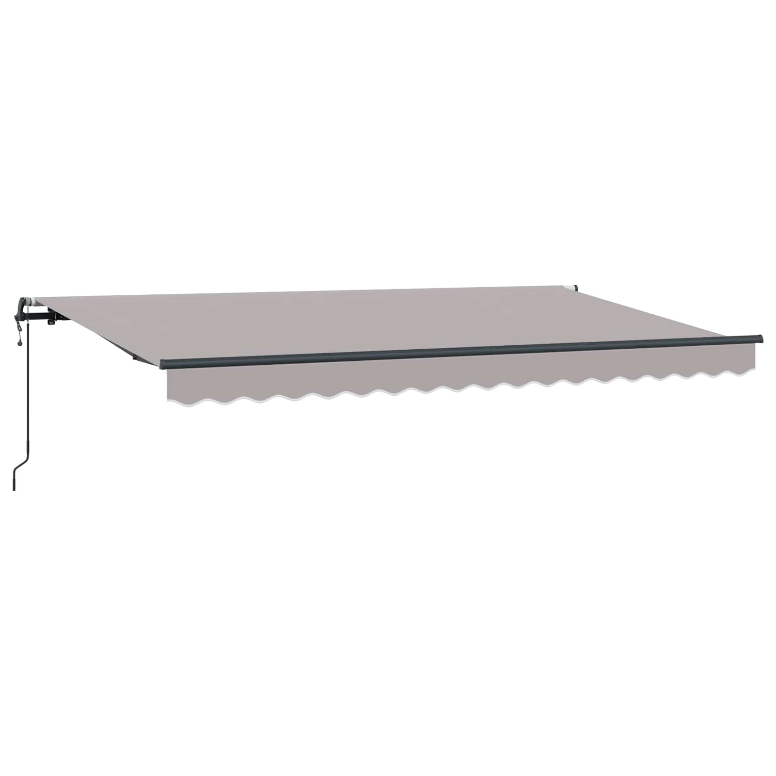 Einziehbare Markise Hellgrau 400 x 200 cm Stoff
