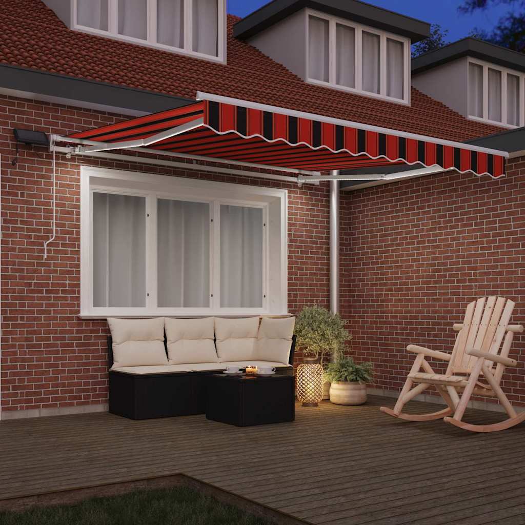 Ausziehbare Markise Orange und Braun 300 x 250 cm