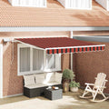 Ausziehbare Markise Orange und Braun 300 x 250 cm