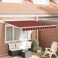 Ausziehbare Markise Orange und Braun 300 x 250 cm