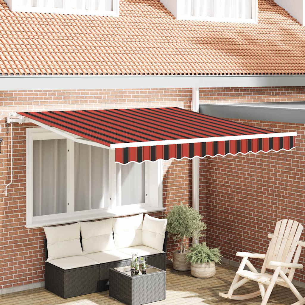 Ausziehbare Markise Orange und Braun 300 x 250 cm