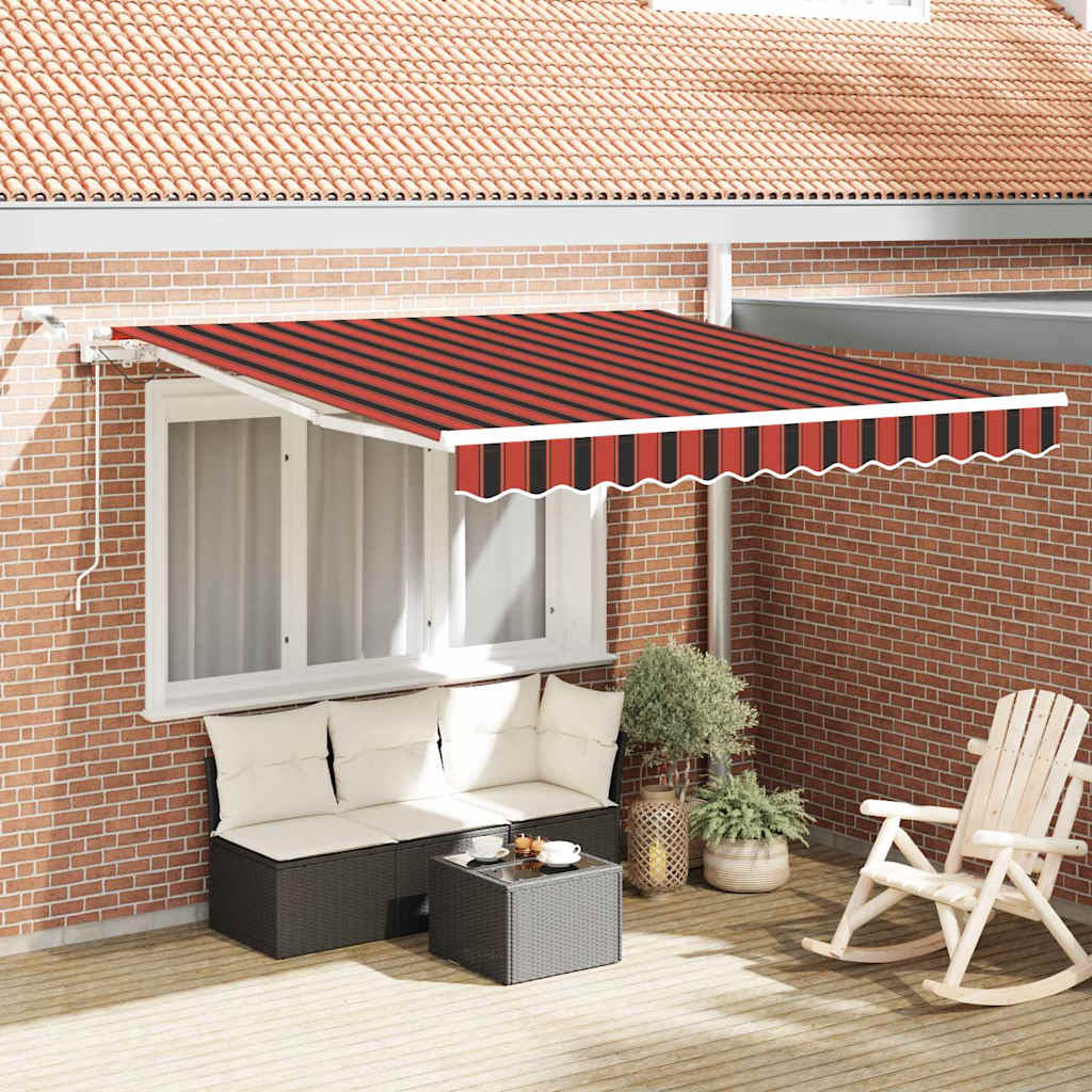 Markisenstoff Orange und Braun 300 x 250 cm Polyester