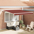 Markisenstoff Orange und Braun 300 x 250 cm Polyester