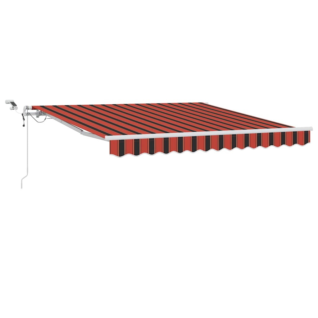 Markisenstoff Orange und Braun 300 x 250 cm Polyester