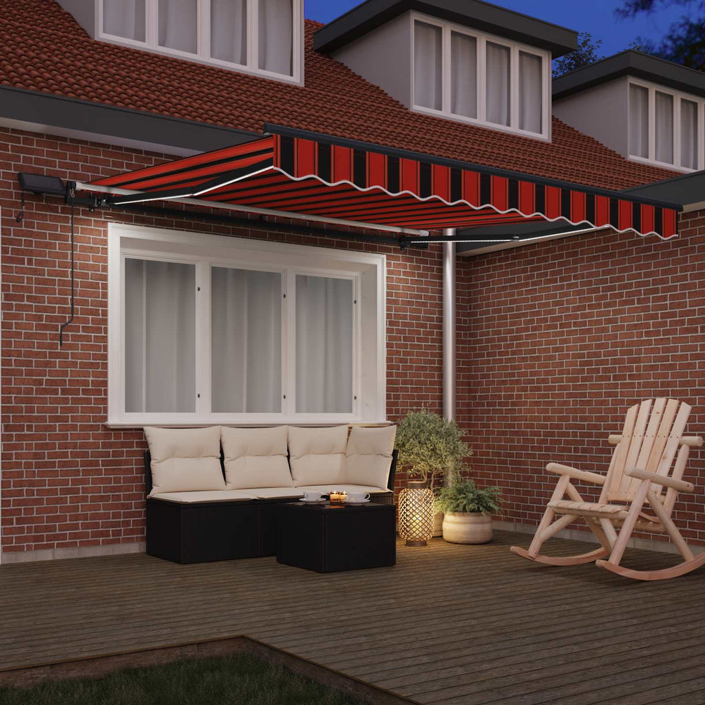 Ausziehbare Markise Orange und Braun 300 x 250 cm