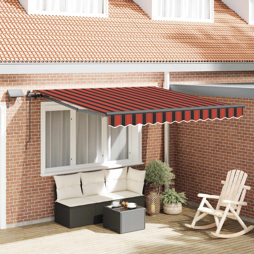 Ausziehbare Markise Orange und Braun 300 x 250 cm