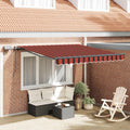 Ausziehbare Markise Orange und Braun 300 x 250 cm