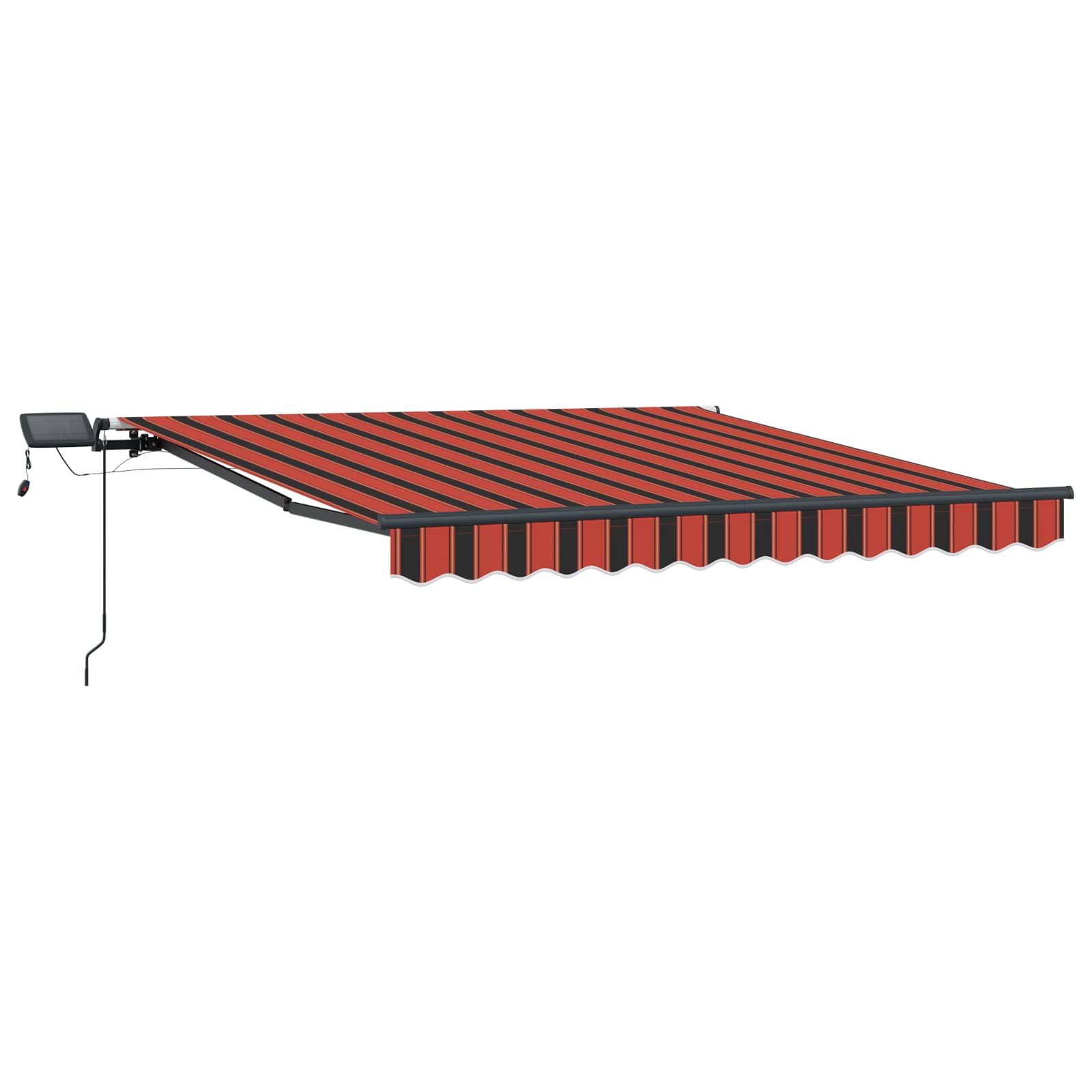 Ausziehbare Markise Orange und Braun 300 x 250 cm