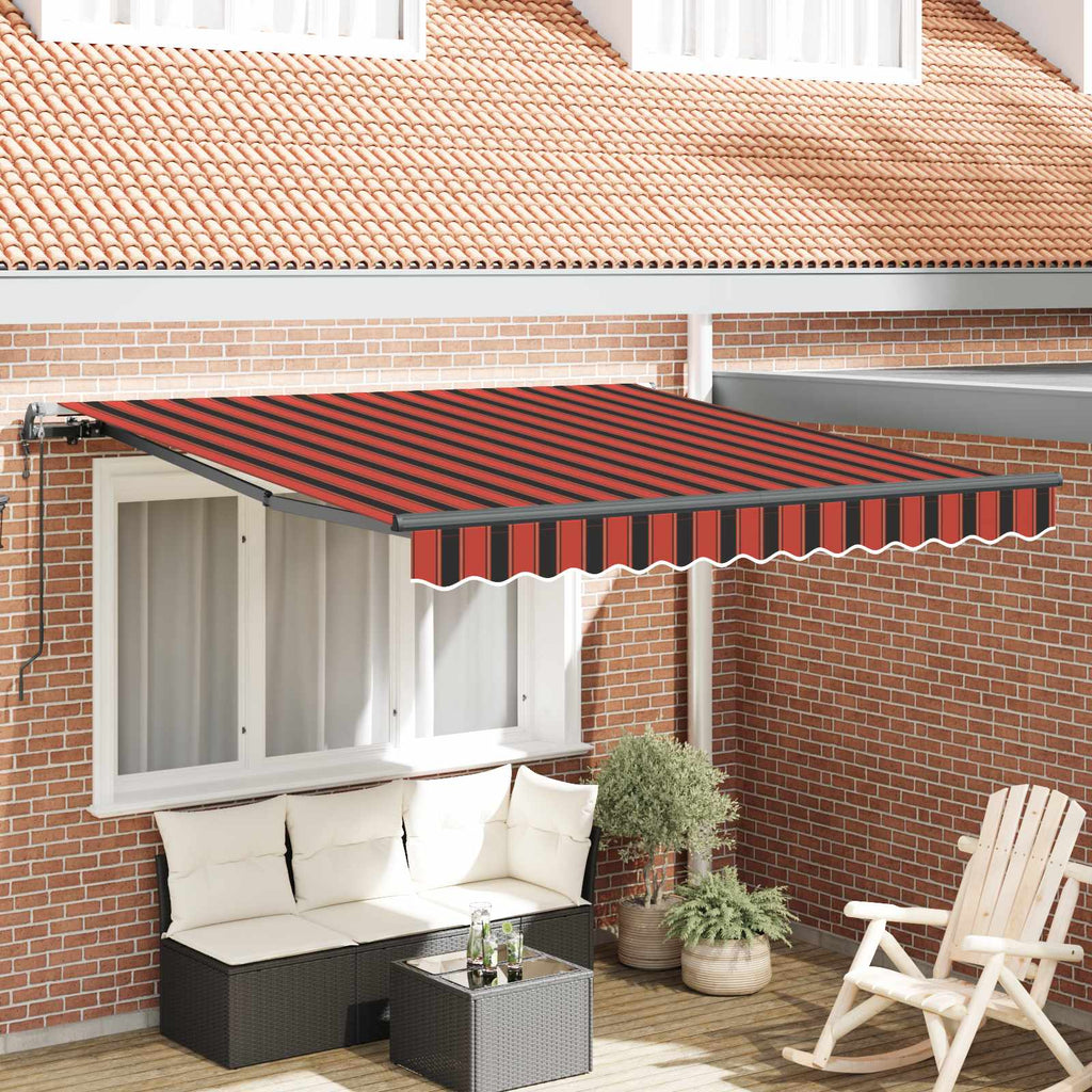 Ausziehbare Markise Orange und Braun 300 x 250 cm