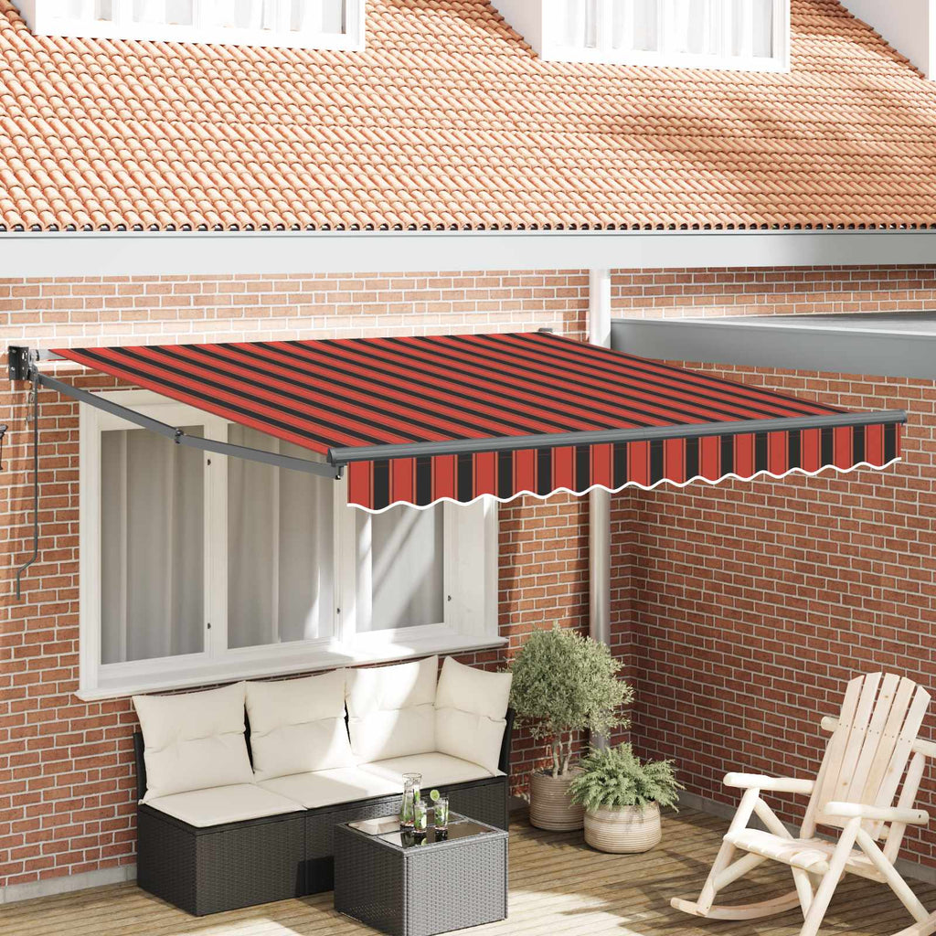 Markise Orange 300 x 250 cm Polyester und Metall