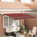 Markise Orange 300 x 250 cm Polyester und Metall