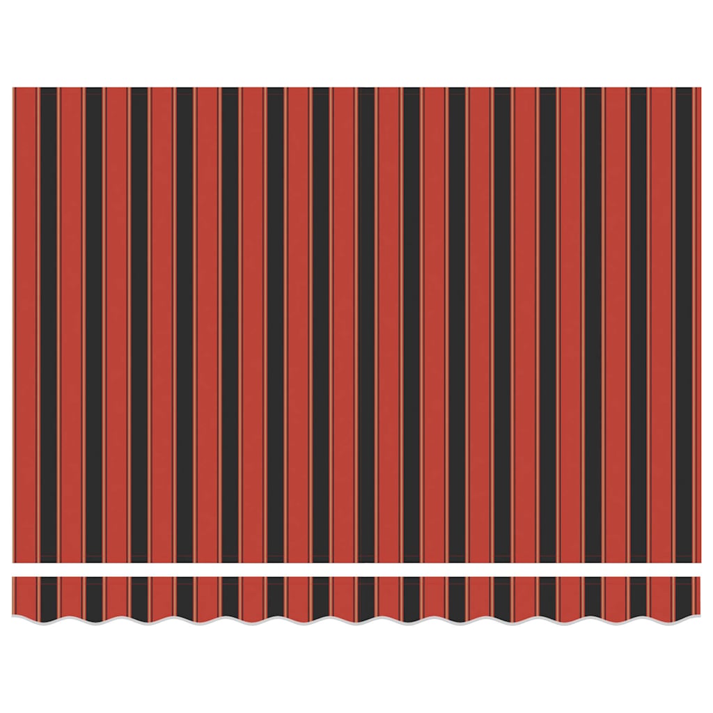 Ausziehbare Markise Rot und Schwarz 300 x 250 cm