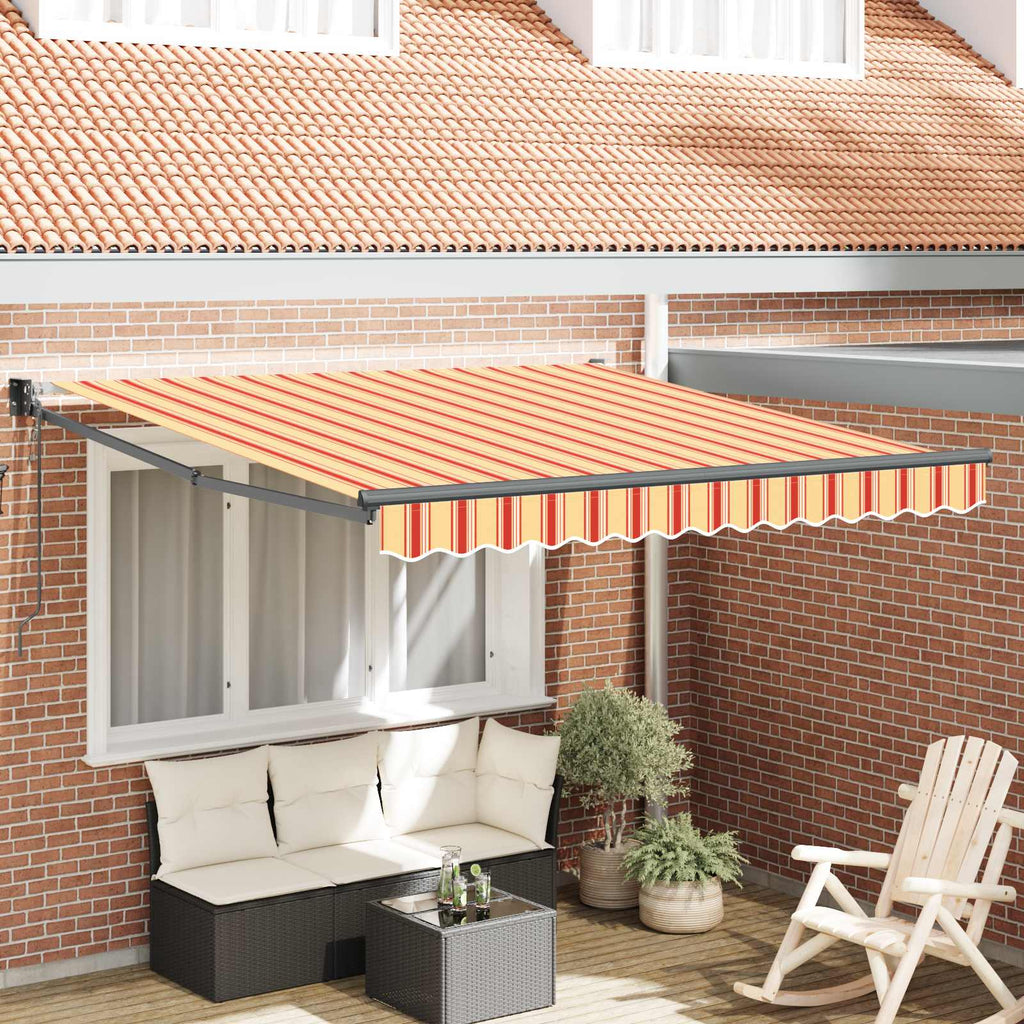 Markise Gelb und Orange 300 x 250 cm Polyester und Metall