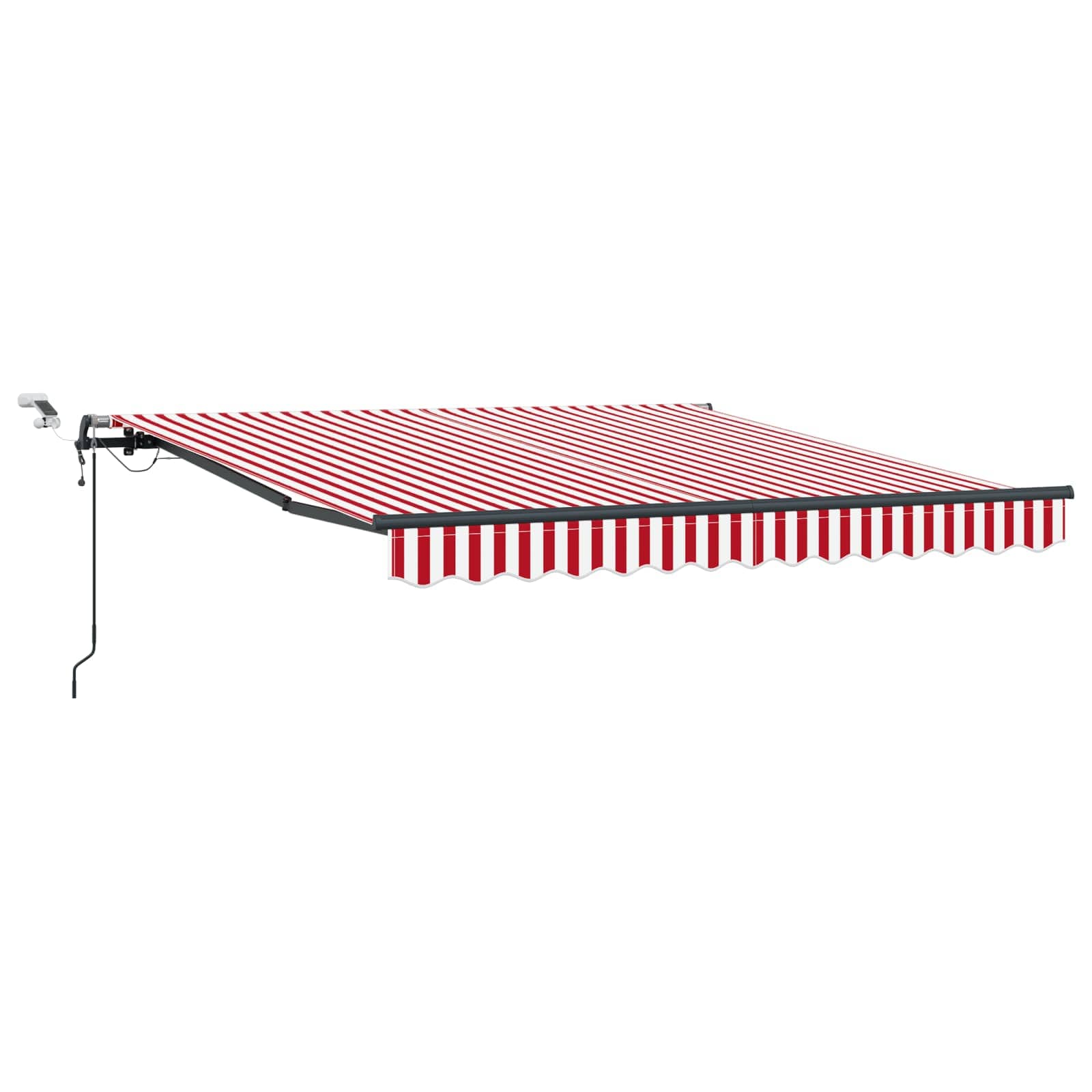 Markisenstoff Rot und Weiß 300 x 250 cm Polyester