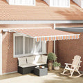 Ausziehbare Markise Mehrfarbig 300 x 250 cm Stoff und Aluminium