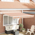 Ausziehbare Markise Mehrfarbig 300 x 250 cm Stoff und Aluminium